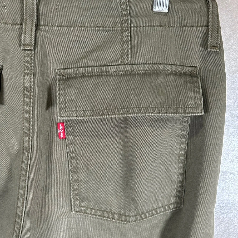 Levis 94 Baggy Cargo Pants Olive Green Cotton Utility Trousers 30x30 New